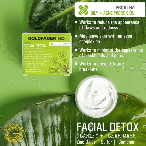 GOLDFADEN MD Facial Detox Clarify + Clear Mask | NIB - Picture 3 of 4
